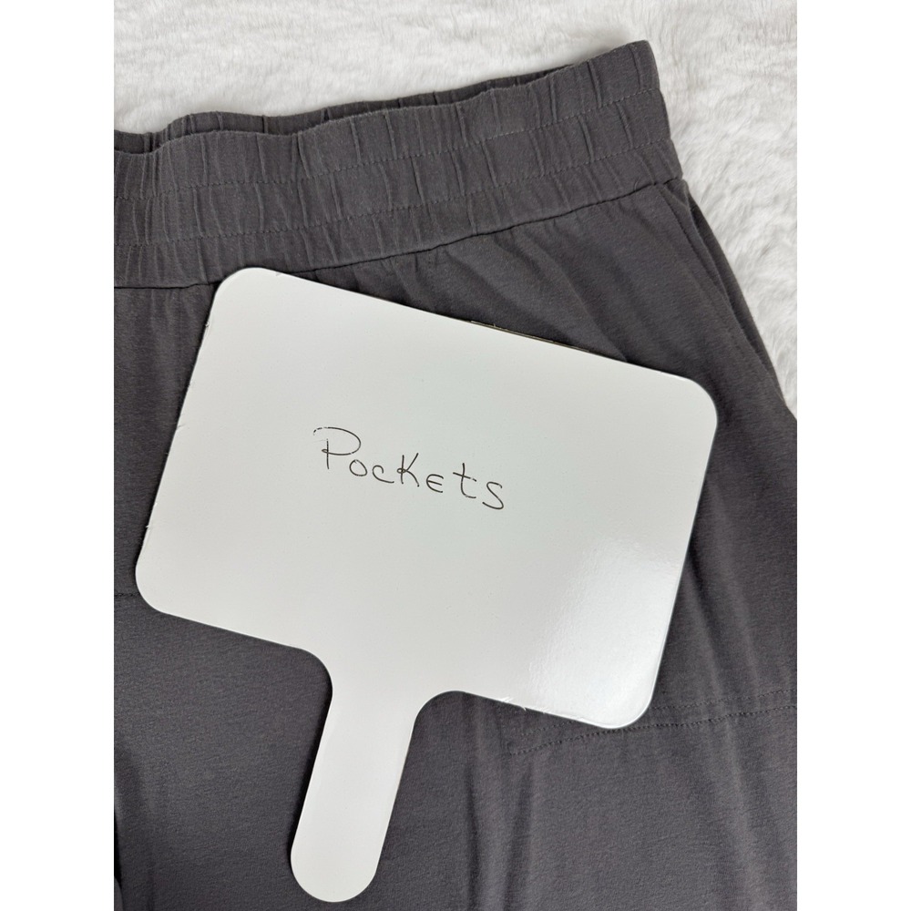 AnyBody Pebble Grey Cozy Knit Cropped Jogger Pant Pockets Pull On Size 1x - Picture 8 of 11